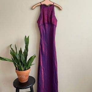 Vintage 90’s / Y2K Iridescent Purple Prom Dress